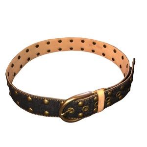 RARE miu miu denim studded belt